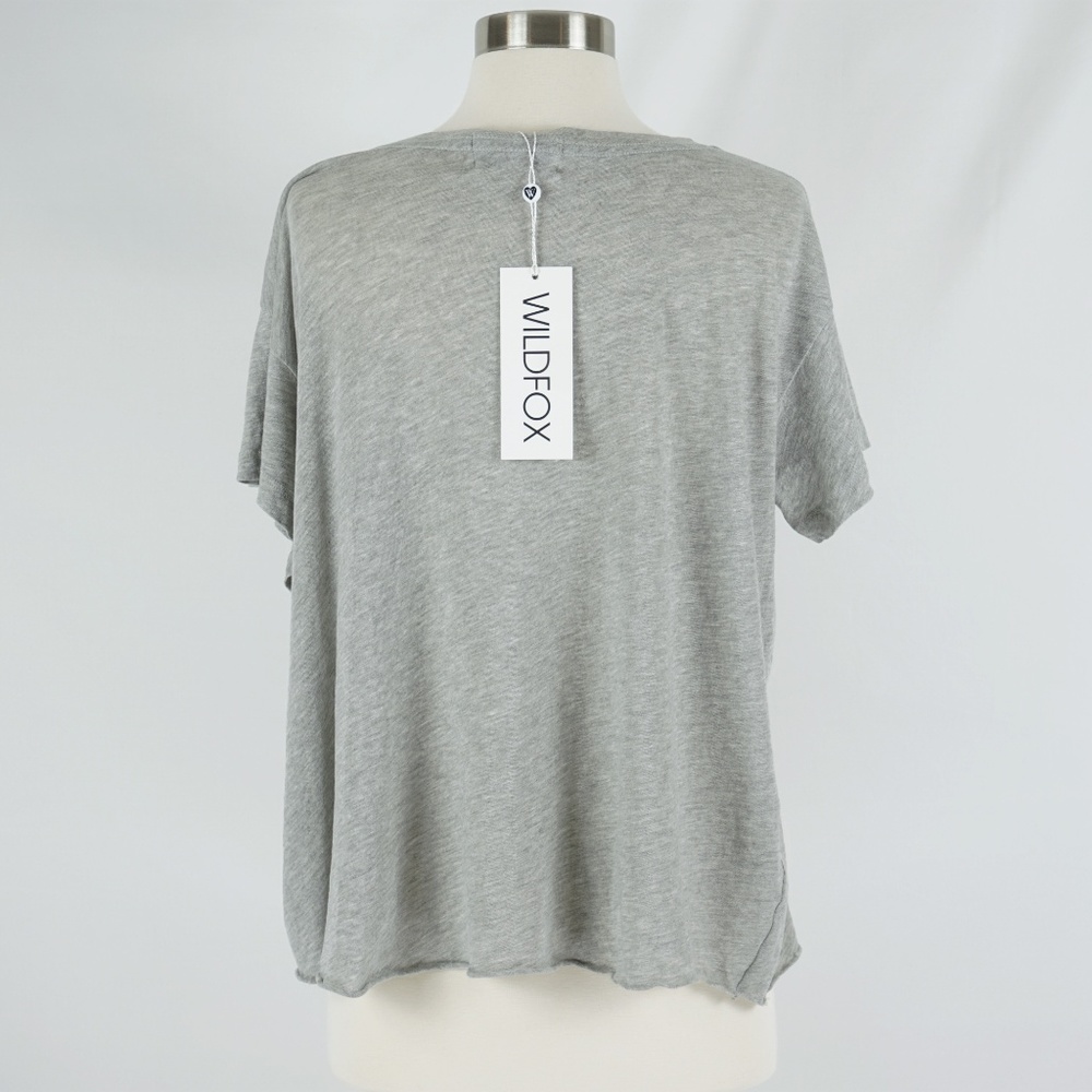 Wildfox Grey V-Neck Back Up Costume Tee NWT - Picture 4 of 8